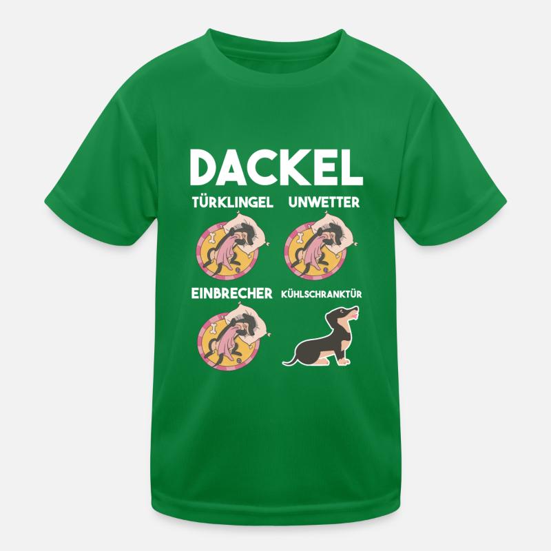Hund Dackel Kinder Funktions-T-Shirt