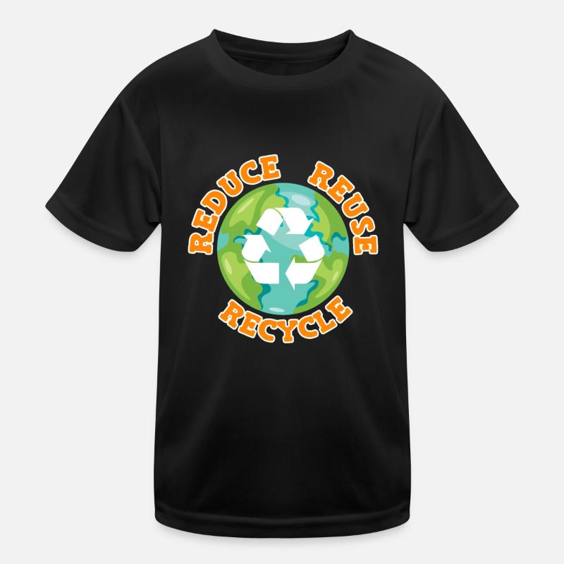 Reduce Recycle Environmental Love Environmental Protection Kids Functional T-Shirt