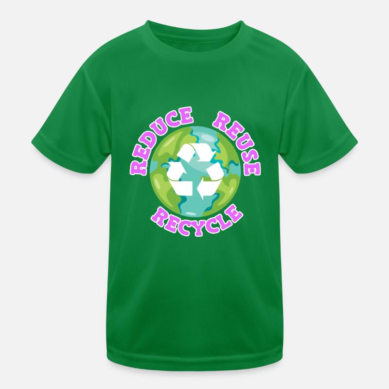 Reduce Recycle Environmental Love Environmental Protection Kids Functional T-Shirt