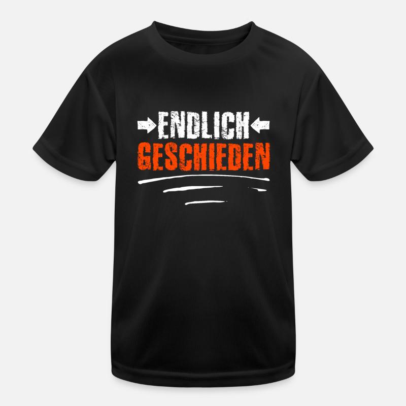 Endlich geschieden Scheidungsparty Scheidung Kinder Funktions-T-Shirt