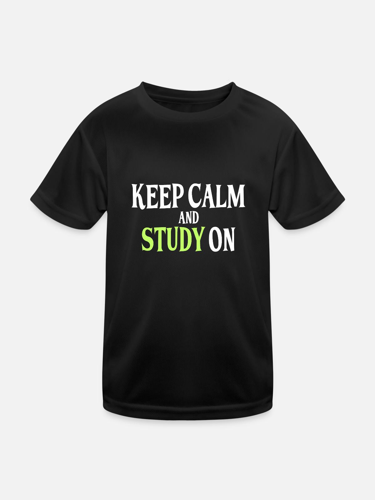 Study Saying - Kids Functional T-Shirt - black - Front