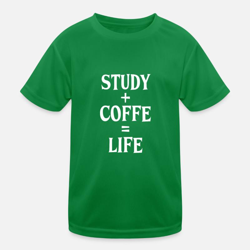Studieren und Kaffee Kinder Funktions-T-Shirt