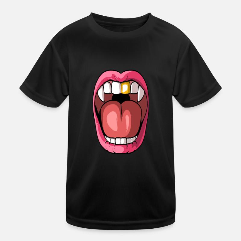 Drôle de dents de vampire Dracula T-shirt sport Enfant