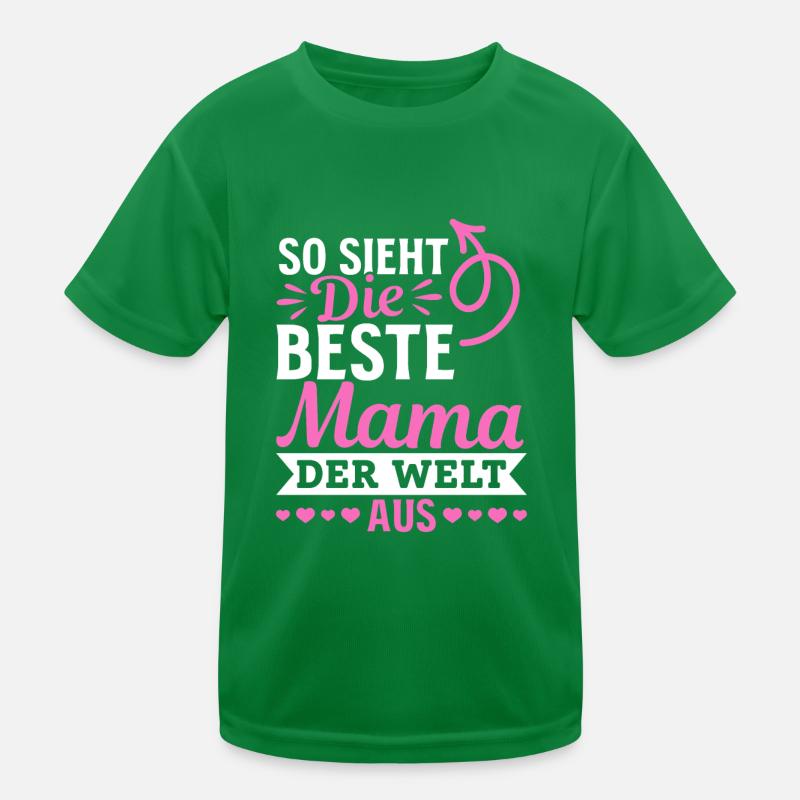 So sieht die beste Mama der Welt aus - Muttertag Kinder Funktions-T-Shirt