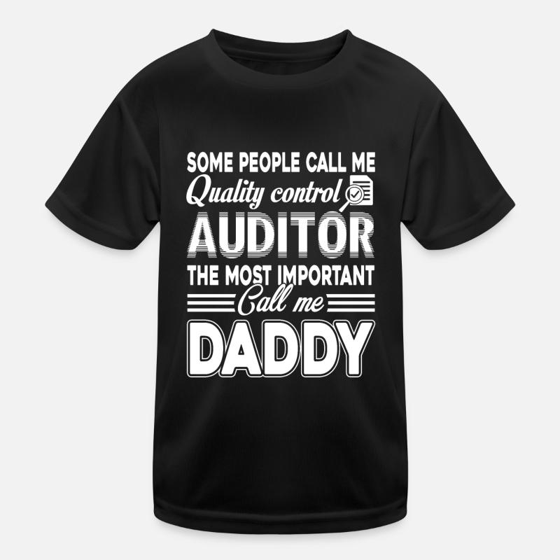 Auditor Auditor Daddy - Kids Functional T-Shirt - black