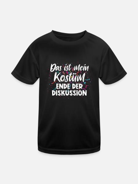 Mein Kostüm ist in der Wäscherei Carnival Party - Kinder Funktions-T-Shirt - Schwarz - Vorne