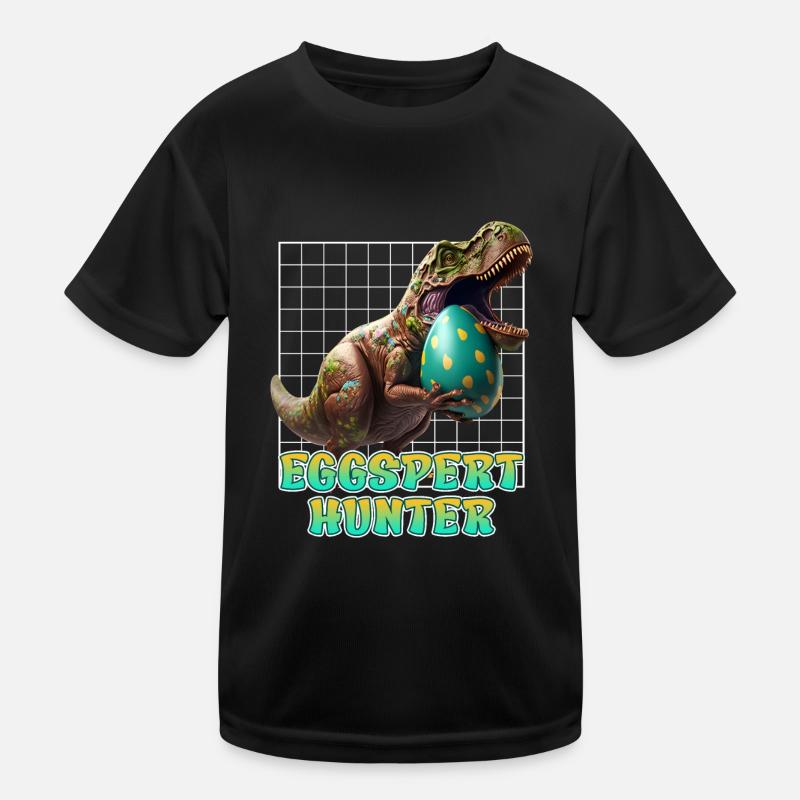 Eggspert Ostereier Suche Dinsosaurier Osterhasen Kinder Funktions-T-Shirt