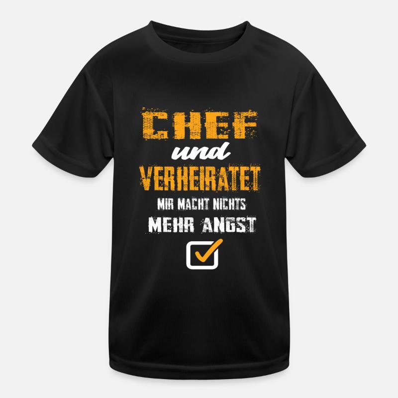 Chef und Verheiratet Kinder Funktions-T-Shirt