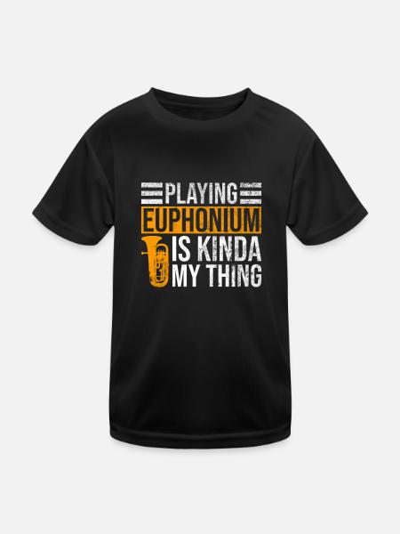 Euphonium-design Für - T-shirt sport Enfant - noir - Devant