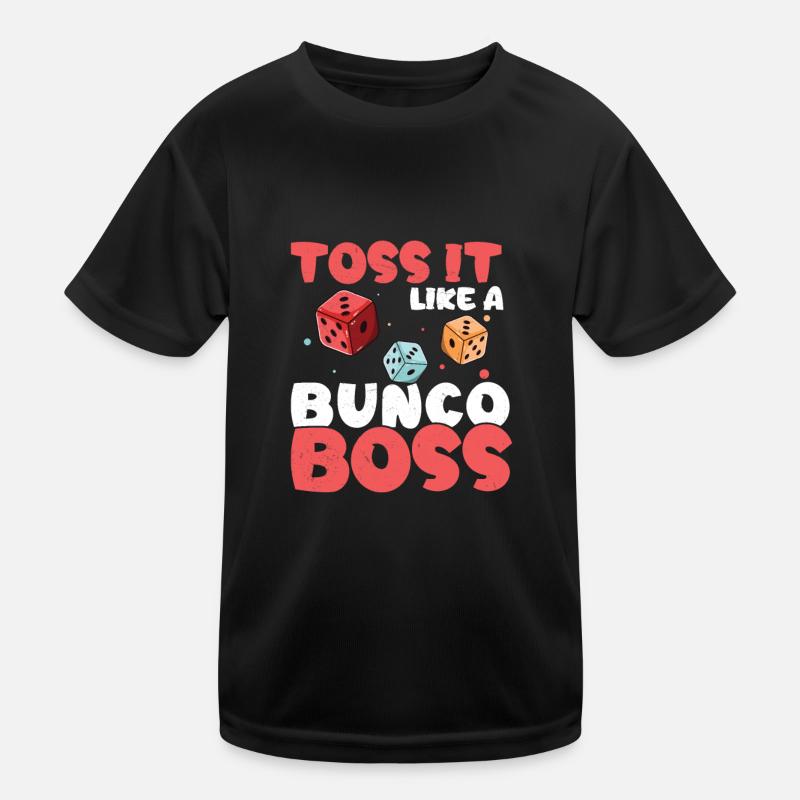 Cooler Bunko-Spieler Wirf es wie ein Bunco Boss Kinder Funktions-T-Shirt