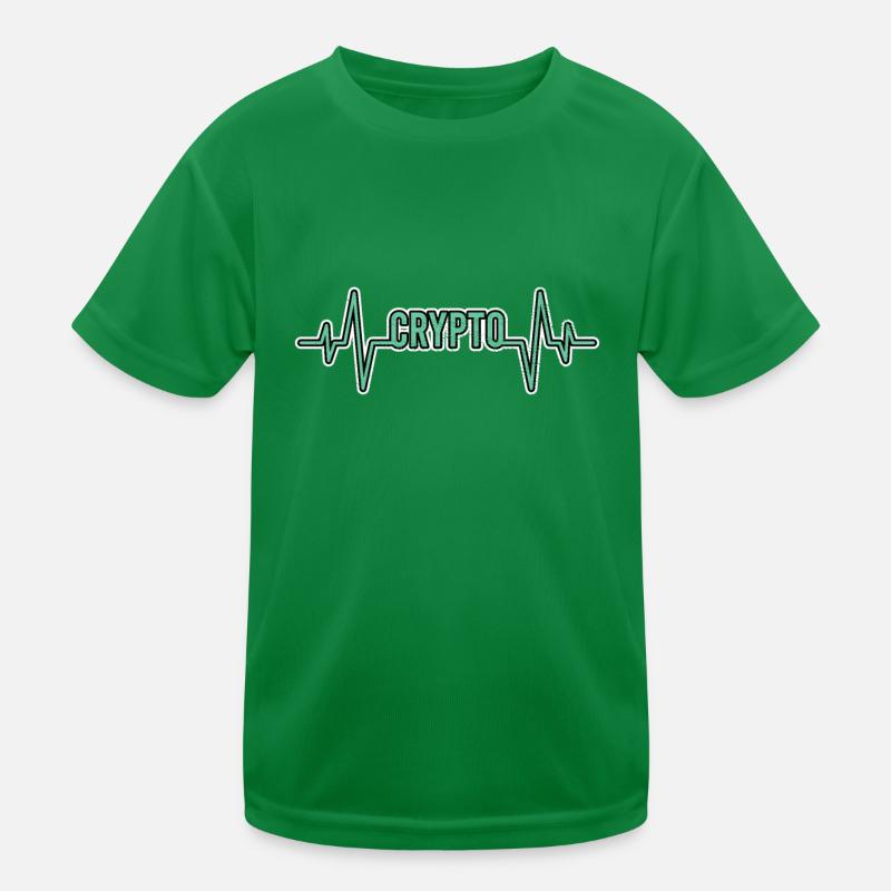 Crypto Cryptocurrency Heartbeat Kids Functional T-Shirt