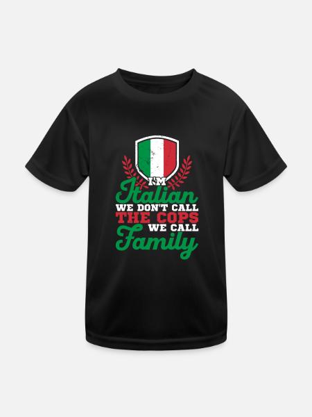 Italie Patrie Rome Drapeau italien - T-shirt sport Enfant - noir - Devant