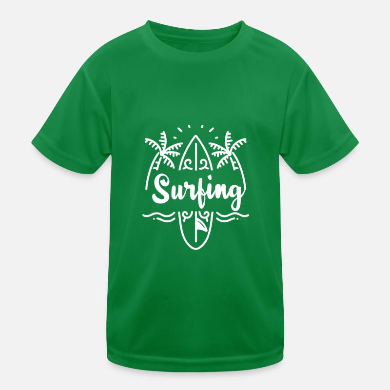 Surfing Surfboard Surfer Geschenkidee Kinder Funktions-T-Shirt