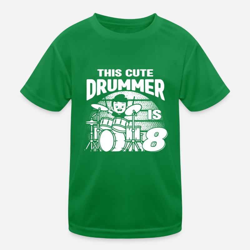 Birthday Drummer Boy - Ce mignon batteur a 8 ans T-shirt sport Enfant
