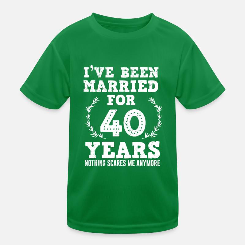 40 years married Ruby wedding Kids Functional T-Shirt