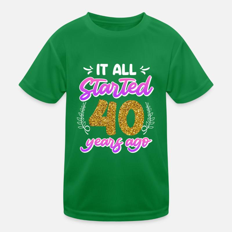 40 years married 40th wedding anniversary Kids Functional T-Shirt