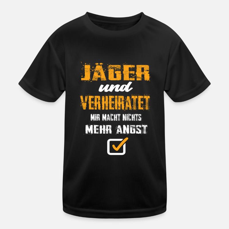 Jäger und Verheiratet Kinder Funktions-T-Shirt