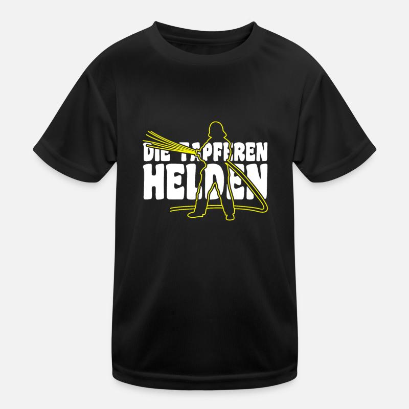 Feuerwehr Tapfere Helden Kinder Funktions-T-Shirt