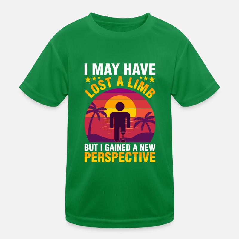 Amputee has lost a limb Kids Functional T-Shirt