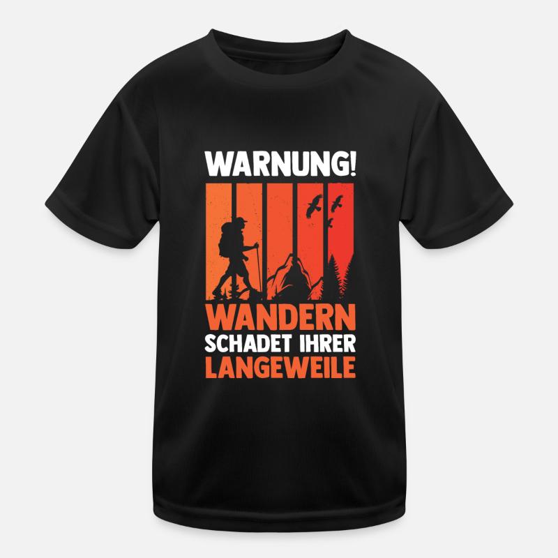Bergsteiger Wald Bergwandern Wanderer Wandern Kinder Funktions-T-Shirt