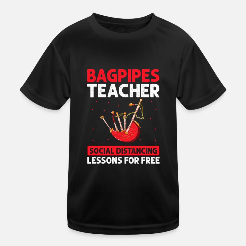 Cornemuse pour instructeurs de cornemuse et cornemuse T-shirt sport Enfant