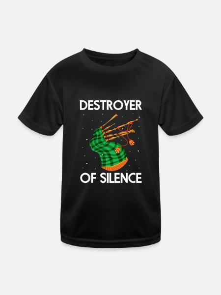 Cornemuse pour professeurs de cornemuse et cornemuse - T-shirt sport Enfant - noir - Devant