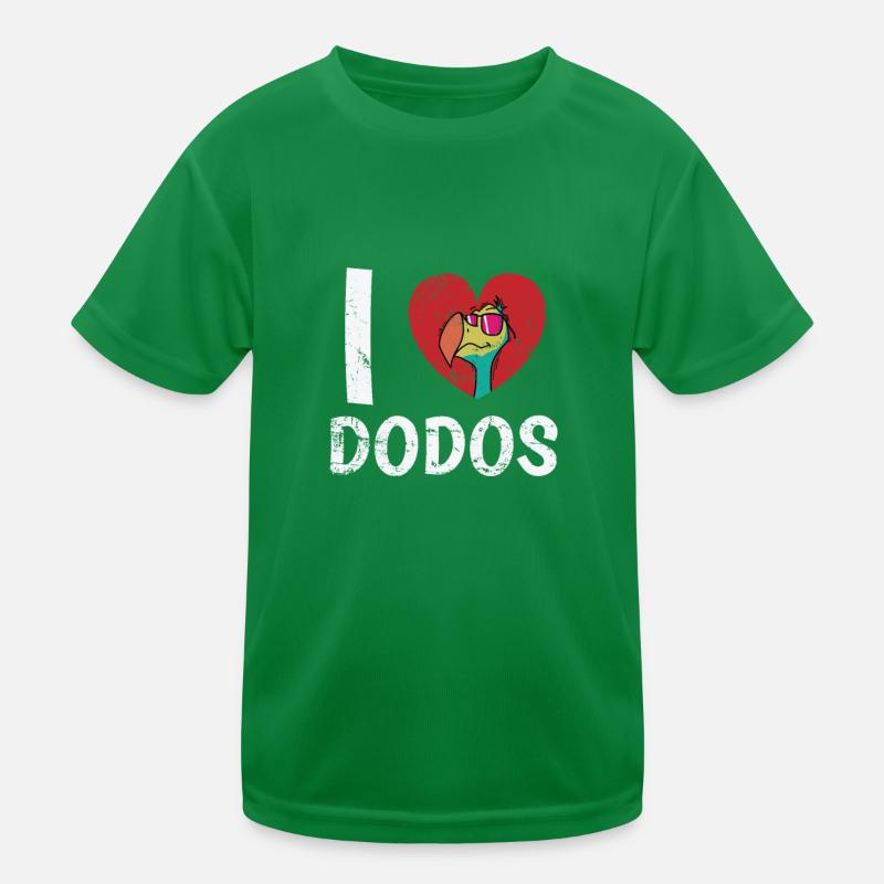 I Love Dodos Vogel aus Mauritius Kinder Funktions-T-Shirt