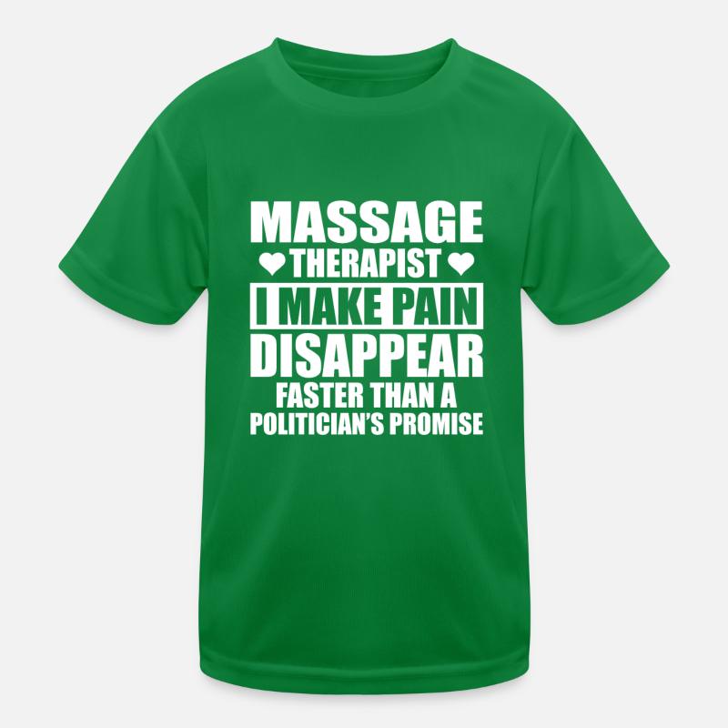 Fun Massage Therapist Design Kids Functional T-Shirt