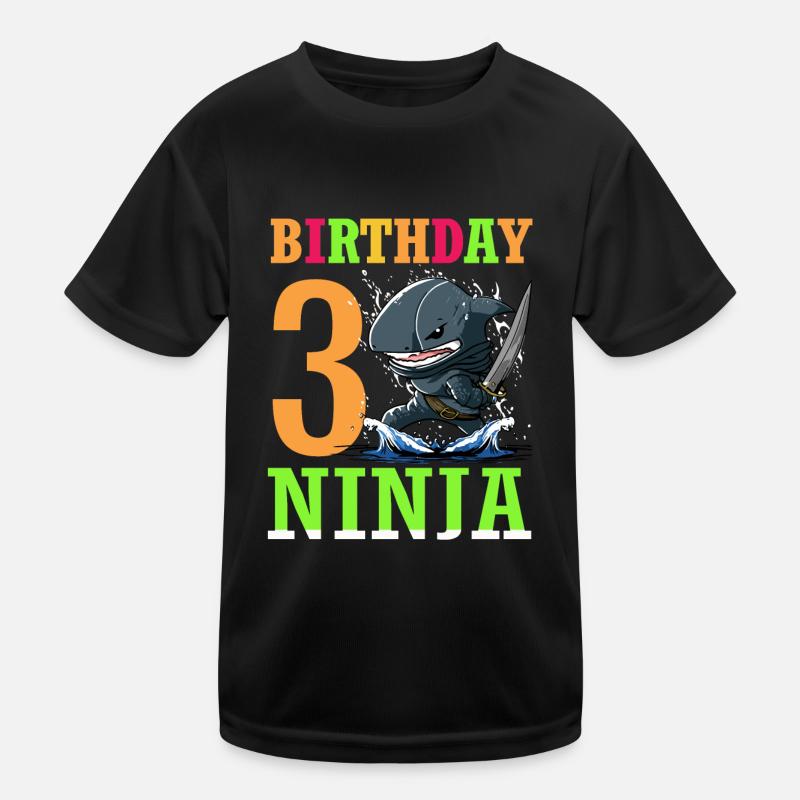 Shark Ninja I’m 3 - Action Anniversaire sous-marin T-shirt sport Enfant
