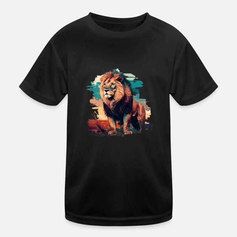Löwe Kinder Funktions-T-Shirt