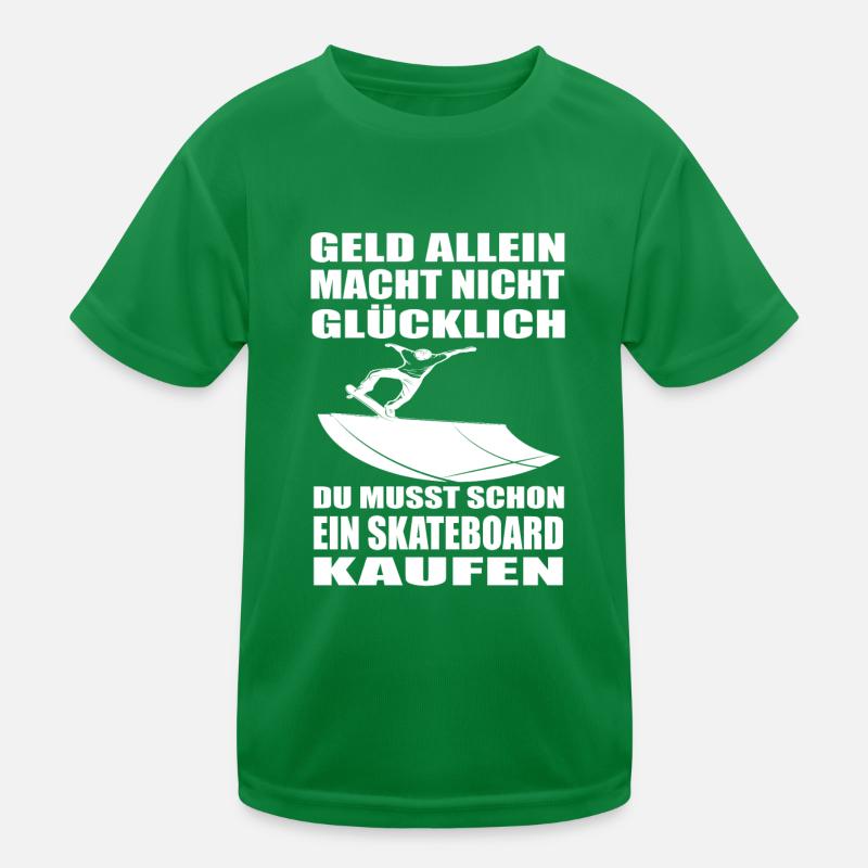 Skateboard Kinder Funktions-T-Shirt