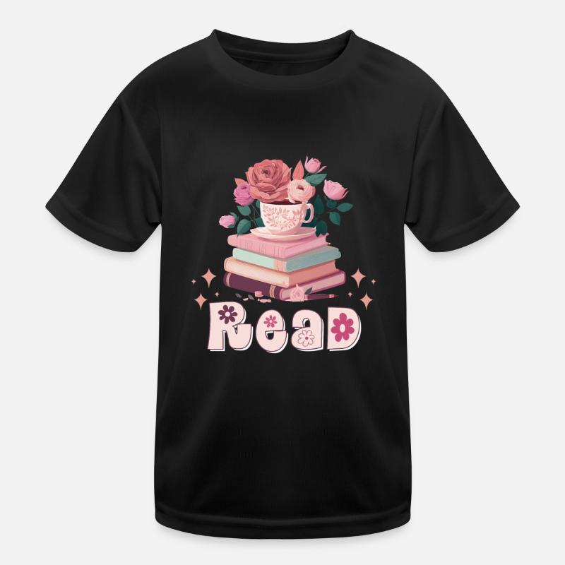 Lesen Buchliebhaber Bücherfreunde Leseratte Kinder Funktions-T-Shirt