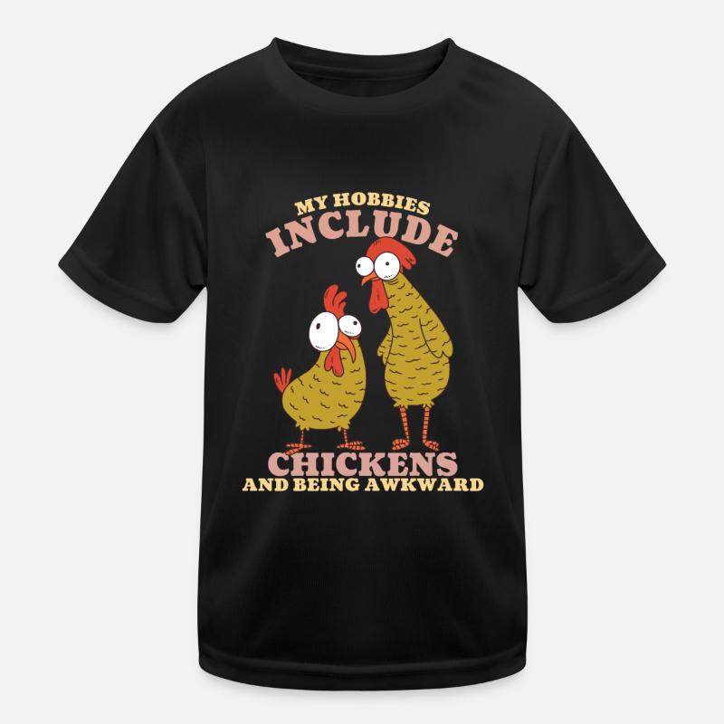 My Hobbies Include Chickens Kids Functional T-Shirt