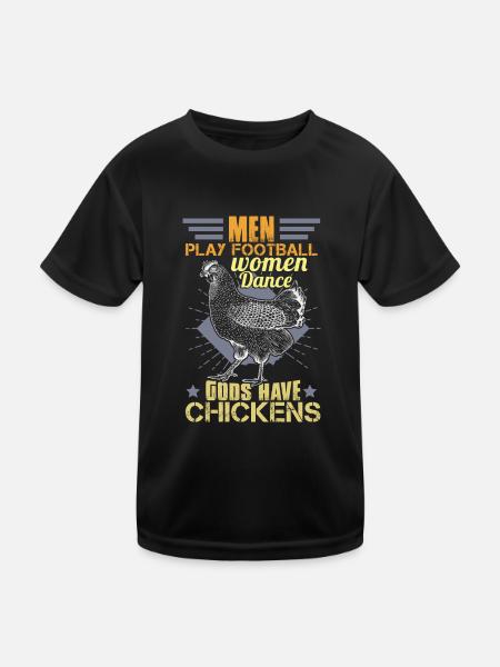 Costume de poulet Hommes - T-shirt sport Enfant - noir - Devant