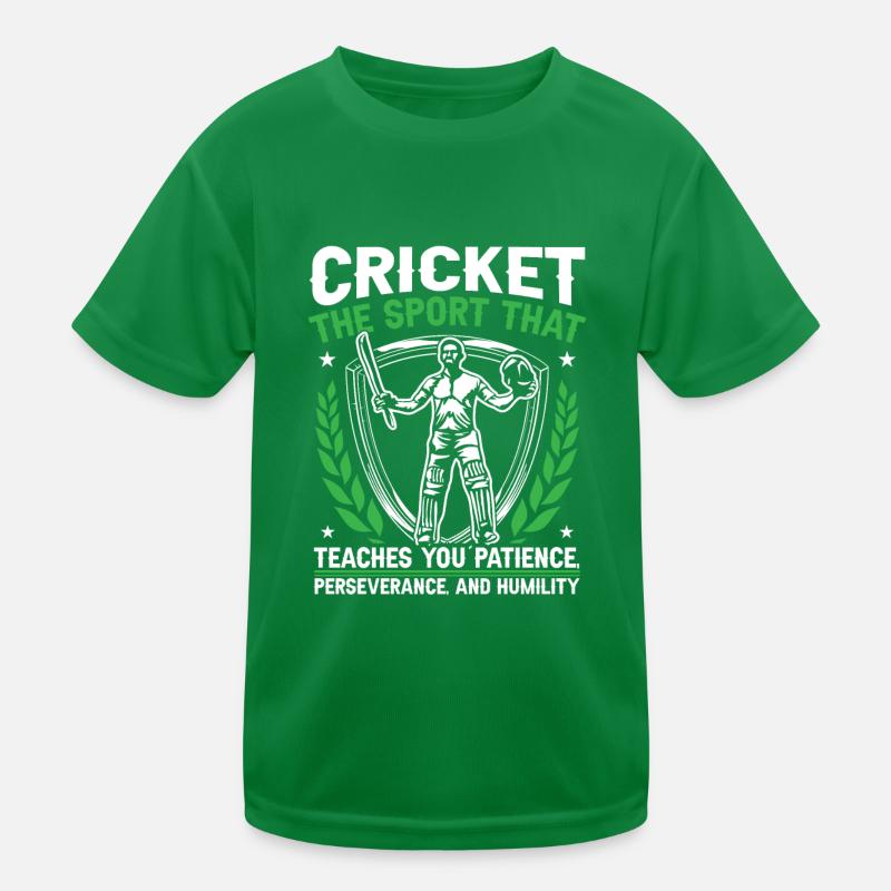 Cricket teaches you patience Kids Functional T-Shirt