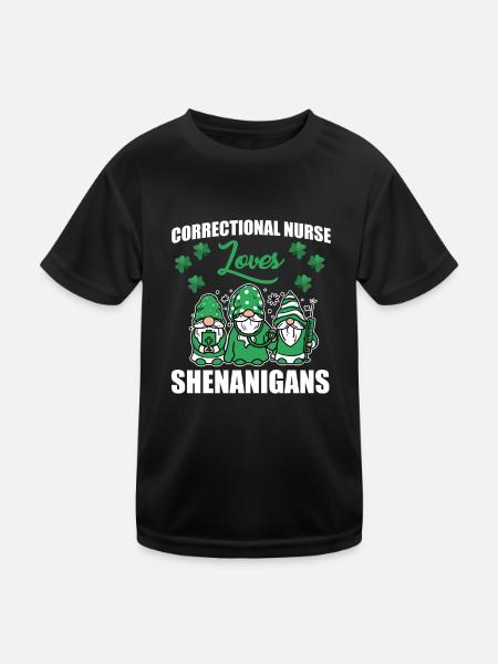 Costume de l’infirmière de la Saint-Patrick en prison - T-shirt sport Enfant - noir - Devant
