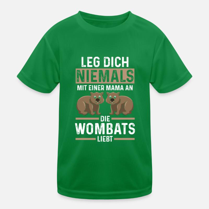 Mama Mutter Wombat Kinder Funktions-T-Shirt