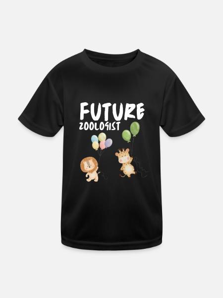 Future Zoologist Birthday Wildlife - Kids Functional T-Shirt - black - Front