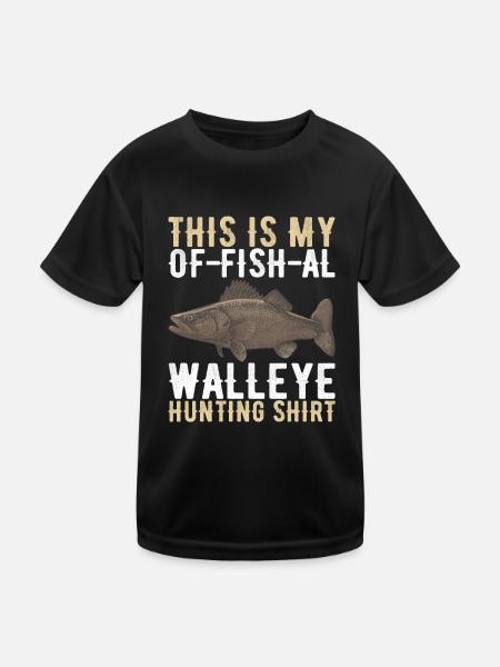 Pêcheurs à la ligne de pêche au doré jaune - T-shirt sport Enfant - noir - Devant