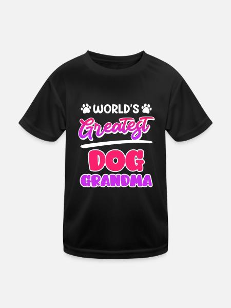 Dog Lovers Best Grandma Mother's Day Granny Dog Fan - Kids Functional T-Shirt - black - Front