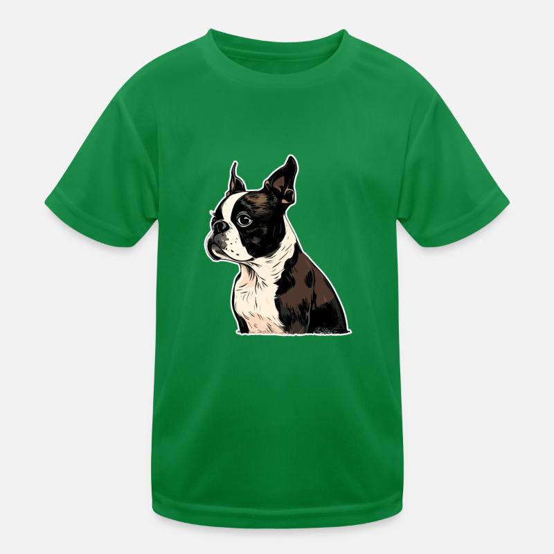 Boston Terrier Kids Functional T-Shirt