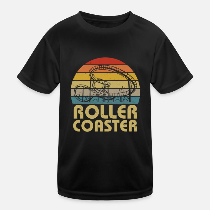 Parc à thème vintage Parc d’attractions Retro Roller Coa T-shirt sport Enfant