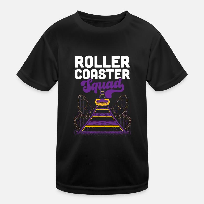 Amusement Park Theme Park Vacation Roller Coaster Kids Functional T-Shirt