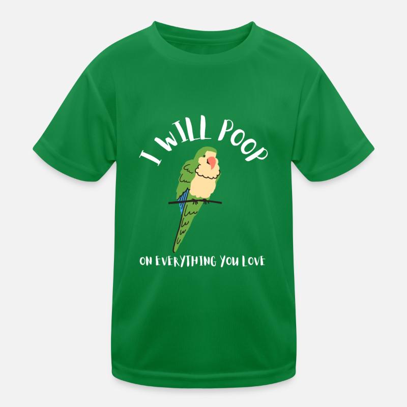 Blue Quaker Parrot Mom Kinder Funktions-T-Shirt