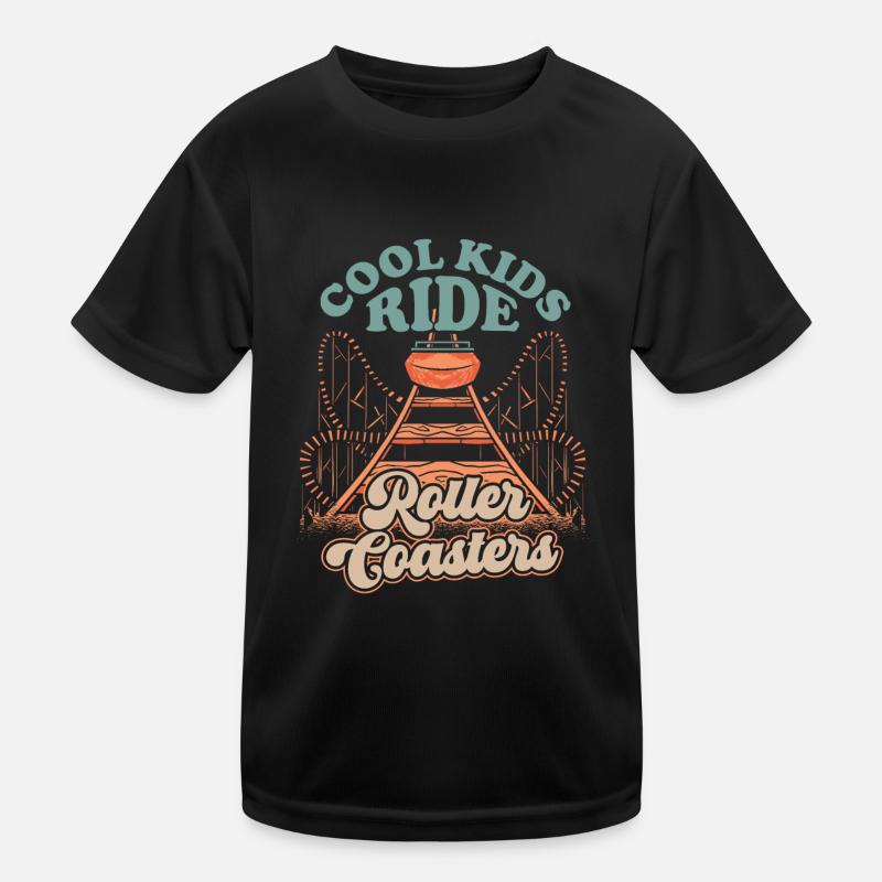 Parc à thème Boy Amusement Park Cool Kids Ride Roll T-shirt sport Enfant
