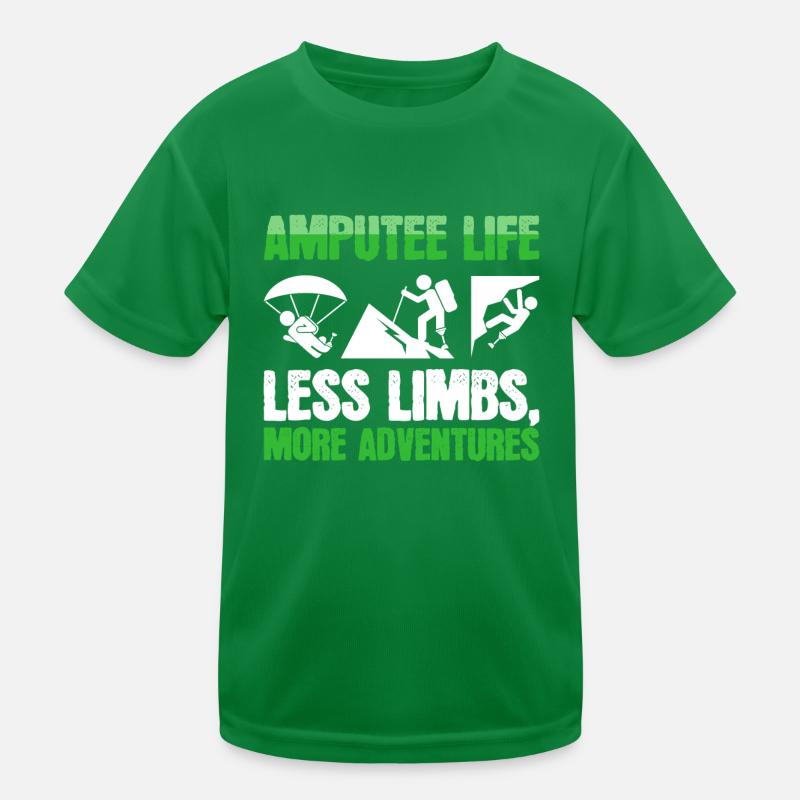Amputé Moins de membres Plus d’aventure T-shirt sport Enfant