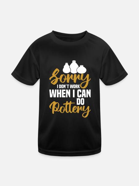 Poterie Töpfern Töpfer Töpferei - T-shirt sport Enfant - noir - Devant