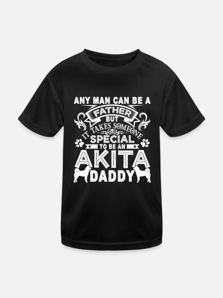 Akita Akita Daddy - Kids Functional T-Shirt - black - Front
