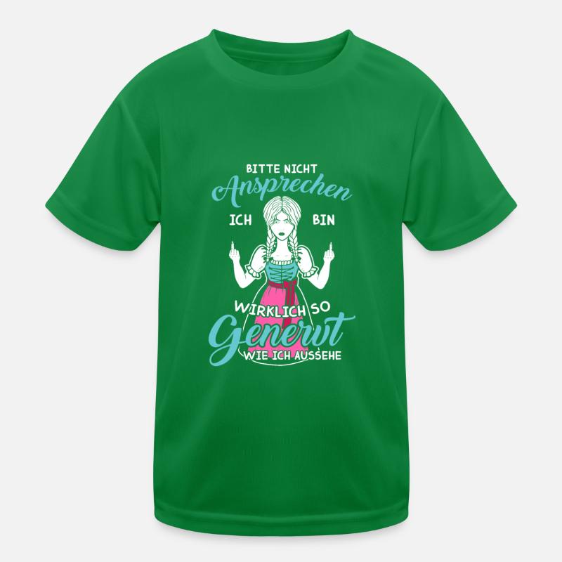 Böses mürrisches Mädchen Bitte Nicht Ansprechen Kinder Funktions-T-Shirt