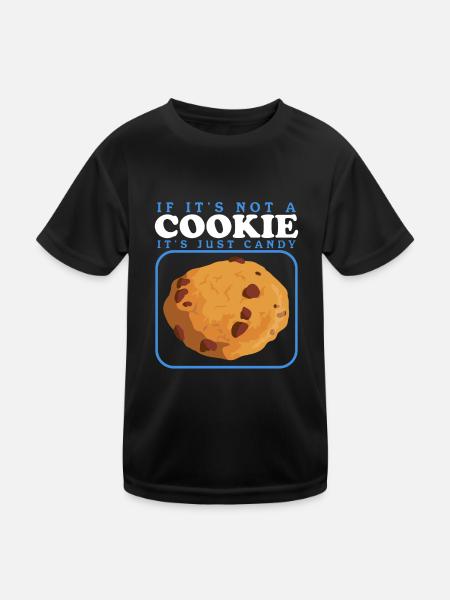 Cookies Cookies Cookie Baking Cookies Cadeau - T-shirt sport Enfant - noir - Devant
